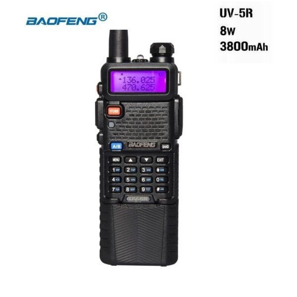 5 x Baofeng UV-5R III Tri-Band 3800mAH VHF/UHF 136-174/220-260/400-520MHz  Walkie Talkie Two Way Radio