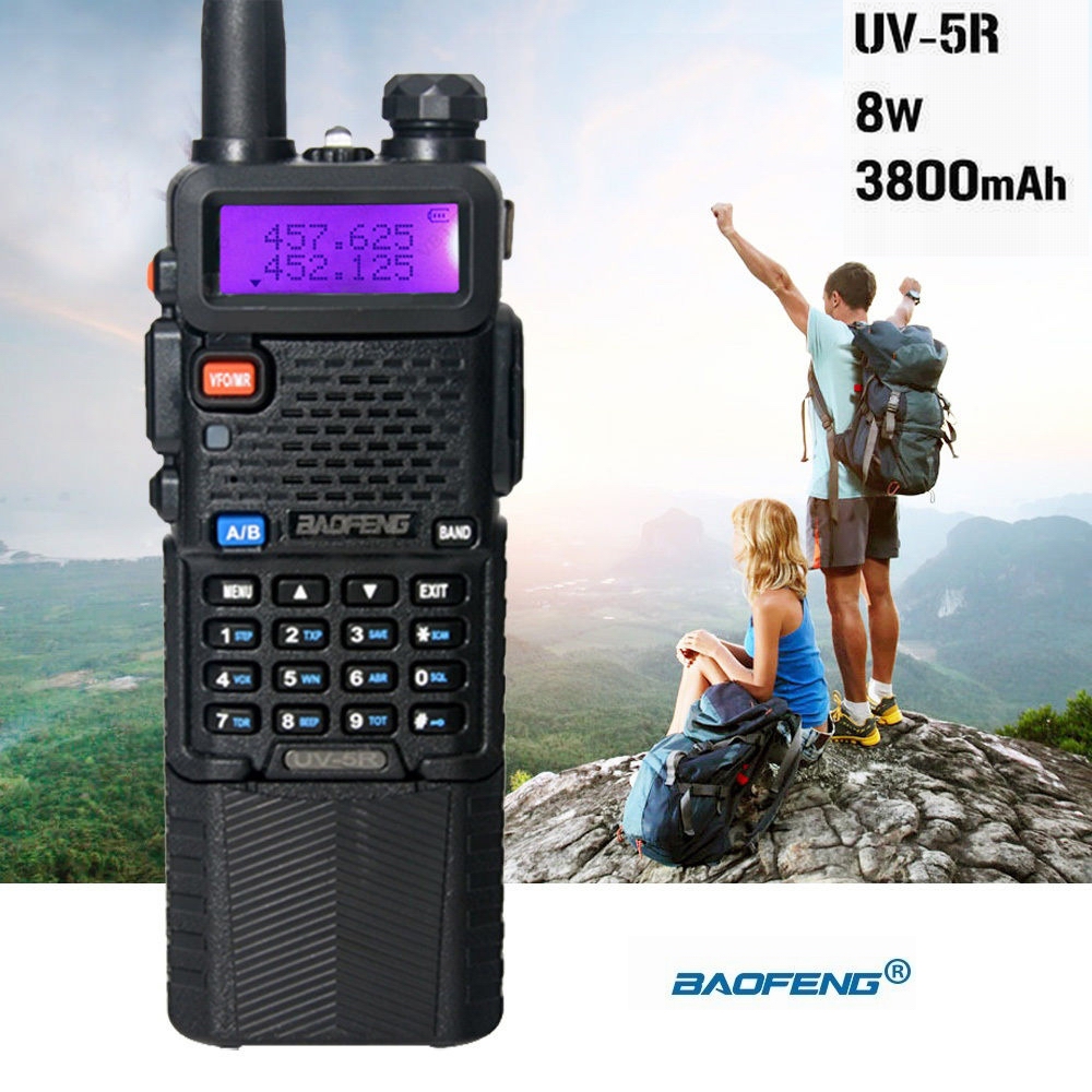 BAOFENG UV-5R 8W High Power 3800 MAH Long Battery Dual Band Intercom ...