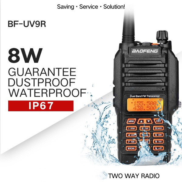 Baofeng UV-9R 7W/8W 136-174/400-520MHZ VHF/UHF Dual Band Dustproof Waterproof  IP67 Transceiver Walkie Talkie Two Way Radio Baofeng Radios 